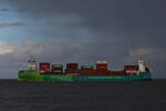 ECO UMANDE , Feederschiff , IMO 9959541 , Baujahr 2024 , 148 x 26 m , 1260 TEU , 27.10.2025 , Cuxhaven , Alte Liebe  