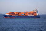 Das Container Schiff ELBMONN(IMO: 9359258)auf dem Seeweg von Hamburg nach Klaipeda aufgenommen zwischen Puttgarden und R�dby.24.05.2026