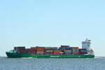 Die ELBINSEL ,Feederschiff, IMO-Nummer:9977426 Flagge:Portugal L�nge:170.0m Breite:28.0m Baujahr:2024 vor Cuxhaven am 25.06.26