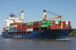 Containerfrachtschiff EAGLE II (IMO 9301122); Datum: 08.05.2026; Aufnahmeort: Elbe/Hafen Hamburg, Deutschland.