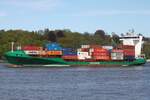 Containerfrachtschiff ELBRUNNER (IMO 9395563); Eigner/Betreiber: Unifeeder; Datum: 26.04.2026; Aufnahmeort: Elbe/Hafen Hamburg, Deutschland.