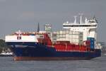Containerfrachtschiff ELBSPRING (IMO 9462794); Datum: 02.08.2026; Aufnahmeort: Elbe/Hafen Hamburg, Deutschland.