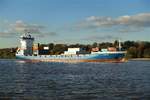 FREYA (IMO 9219874) am 30.10.2019, Hamburg einkommend, Elbe Höhe Övelgönne /    Ex-Namen: FREDERIKA; DALSLAND  /    Feederschiff / BRZ 5.156 / Lüa 117,9 m, B 18,15 m, Tg 7,10 m / 1