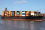 Containerfrachtschiff GSL ELIZABETH (IMO 9308429); Eigner/Betreiber: GSL; Datum: 07.04.2026; Aufnahmeort: Elbe/Hafen Hamburg, Deutschland.