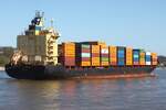 Containerfrachtschiff GSL ELIZABETH (IMO 9308429); Eigner/Betreiber: GSL; Datum: 07.04.2026; Aufnahmeort: Elbe/Hafen Hamburg, Deutschland.