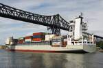 Containerfrachtschiff IDA RAMBOW (IMO 9354478); Eigner/Betreiber: Unifeeder; Datum: 31.07.2026; Aufnahmeort: NOK/Rendsburg, Deutschland.