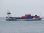 Johanna (IMO-9197521;L=121;B=18mtr) steuert mit einer  Containerladung Richtung Elbe bei Cuxhaven;090901