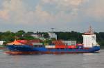 Die Jork Reliance IMO-Nummer:9328041 Flagge:Antigua und Barbuda Länge:141.0m Breite:22.0m Baujahr:2007 Bauwerft:Damen Galatz,Galati Rumänien auslaufend aus Hamburg am 21.05.14 vor dem Rüschpark in Finkenwerder.