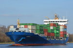 Die Morsum IMO-Nummer:9429261 Flagge:Antigua und Barbuda Länge:140.0m Breite:23.0m Baujahr:2012 Bauwerft:Fujian Mawei Shipbuilding,Mawei China am 26.03.16 an der Weiche Fischerhütte im