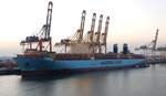 Das Containerschiff Mary Maersk am 10.09.16 in Bremerhaven