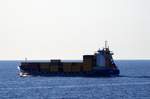 Das 141m lange Containerschiff MUSIC MADEIRA am 20.05.18 auf der Ostsee vor Tallin