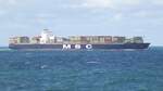 Containerschiff  MSC Texas , IMO 9318058, am 18.09.2012 vor der holländischen Insel Texel.