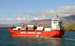 Das 114m lange Frachtschiff MALIK ARCTICA (IMO:9618135) am 31.05.25 in Reykjavik.
