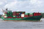 Containerfrachtschiff MARBURG (IMO 9387592); Datum: 01.06.2026; Aufnahmeort: Elbe/Hafen Hamburg, Deutschland.