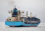 Die MS  MAERSK VENICE  in der Deutschen Bucht bei Helgoland    Schiff Typ: Cargo - Hazard B  Baujahr: 2002  Lnge x Breite: 179 m X 28 m  Schffsgewicht: 22308 t  Flagge: Gibraltar [GI]   