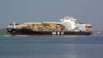 MSC KIM  Containerschiff    Lühe  25.04.2013