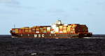 Das 294m lange Containerschiff MSC FEDERICA am 09.10.20 auf der Ostsee.