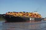 Containerfrachtschiff MSC JOANNA (IMO 9304435); Eigner/Betreiber: MSC; Datum: 01.07.2025; Aufnahmeort: Elbe/Hafen Hamburg, Deutschland. Das Bild zeigt die MSC JOANNA vom Bubendey Ufer aus betrachtet. Containerfrachtschiff MSC JOANNA (IMO 9304435); Eigner/Betreiber: MSC; Datum: 01.07.2025; Aufnahmeort: Elbe/Hafen Hamburg, Deutschland. Das Bild zeigt die MSC JOANNA vom Bubendey Ufer aus betrachtet.