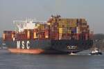 Containerfrachtschiff MSC MIRJA (IMO 9762338); Eigner/Betreiber: MSC; Datum: 09.03.2026; Aufnahmeort: Elbe/Hafen Hamburg, Deutschland.