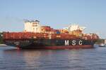 Containerfrachtschiff MSC NAIROBI X (IMO 9605243); Datum: 07.09.2026; Aufnahmeort: Elbe/Hafen Hamburg, Deutschland.