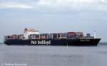 Die Nedlloyd Europa auf der Elbe bei Lhe Sand.