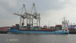 NORDIC HAMBURG (IMO 9514755) am Hamburg, Elbe, Container Terminal Burchardkai, Stromliegeplatz Athabaskakai /  Feederschiff / BRZ 10.585 / La 151,72 m, B 23,4 m, Tg 8,0 m / TEU 1.036 / 1 Diesel, MaK
