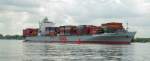 27.5.10 in Hamburg - OOCL NAGOYA auslaufend. Bj 2009, 260 m lang, 50.501 tdw, ein Panamax Schiff, passt also gerade noch den den Panamakanal. 