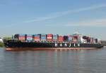 Hamburg, den 16.4.07 - HANJIN HELSINKI  auslaufend. (Bj:2002,L:274m,
68.070tdw)