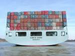 27.2.06 - Die COSCO CHINA von hinten.