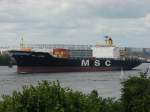 Hamburg-Elbchausee a 24.6.08 - MSC LAUREN luft ein.(Bj.1981, 1.948TEU, 40.204PS Maschine, 23kn schnell