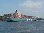 13.7.06 - MOL PROGRESS luft i Hamburg ein.- Baujahr 2002, 74071 Grt - Mol ist ein japanisches Unternehmen, das seine Schiffe zwischen Asien u Europa fahren lt.
