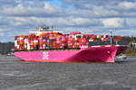 ONE HONG KONK , Containerschiff , IMO 9395161 , Baujahr 2009 , 336 x 45.8 m , 8212 TEU , 31.03.2025 , Rüschpark - Hamburg 