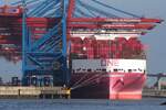Containerfrachtschiff ONE INTEGRITY (9933119); Eigner/Betreiber: ONE; Datum: 18.09.2026; Aufnahmeort: Elbe/Hafen Hamburg, Deutschland.