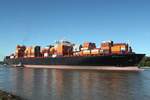 Containerfrachtschiff OAKLAND EXPRESS (IMO 9667174); Eigner/Betreiber: Hapag-Lloyd; Datum: 22.09.2026; Aufnahmeort: Elbe/Hafen Hamburg, Deutschland.