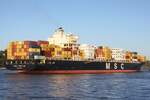 Containerfrachtschiff POH LIN (IMO 9279977); Datum: 25.09.2026; Aufnahmeort: Elbe/Hafen Hamburg, Deutschland.