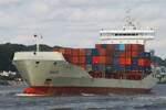 Containerfrachtschiff SKALAR (IMO 9458975); Datum: 05.07.2026; Aufnahmeort: Elbe/Hafen Hamburg, Deutschland.