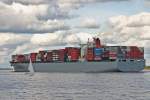 Containerschiff  Tsing Ma Bridge  auf der Elbe bei Glckstadt fhrt Richtung Nordsee (03.10.2005)