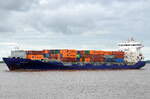 Die TUNADAL IMO-Nummer:9429235 Flagge:Liberia Länge:158.0m Breite:23.0m Baujahr:2012 Bauwerft:Fujian Mawei Shipbuilding,Fuzhou China nach Hamburg einlaufend vom Ponton Op'n Bulln Blankenese