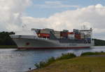 VERA RAMBOW Containership auf dem NOC am 06.06.2020 bei Sehestedt Richtung Kiel.
IMO.: 9432220. Heimat: Hamburg
