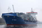 Die Wes Amelie IMO-Nummer:9504059 Flagge:Antigua und Barbuda Länge:153.0m Breite:24.0m Baujahr:2011 Bauwerft:Jiangdong Shipyard,Wuhu China bei Rendsburg im Nord-Ostsee-Kanal aufgenommen am