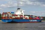 Containerfrachtschiff XIN CHANG SHA (IMO 9312559); Datum: 02.08.2026; Aufnahmeort: Elbe/Hafen Hamburg, Deutschland.
