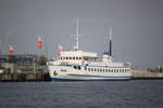 Die MS Baltica der Reederei BSTW Baltic Schiffahrt und Touristik mit Heimathafen Lübeck lag am 09.09.2018 in Warnemünde