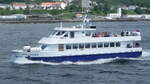  INSEL RÜGEN  (IMO: 8745929) ist ein Passagierschiff und fährt unter deutscher Flagge. Ihre Gesamtlänge (LOA) beträgt 25,22 Meter und ihre Breite 6,84 Meter. Aufgenommen am 03.06.24 vor dem Hafen von Sassnitz.