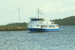 Das Fahrgastschiff  KLEINE FREIHEIT  am 03.10.22 im Hafen von Lauterbach auf der Insel Rügen MV.