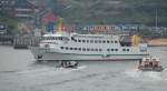 Die MS  LADY von BSUM  vor Helgoland auf Reede