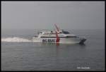 Katamaran  Nordlicht  am 15.08.2015 in der Emsmündung vor Eemshaven auf der Fahrt nach Borkum.