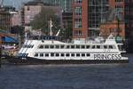 Fahrgastschiff PRINCESS (IMO 8876302); Eigner/Betreiber: Reederei Kapit�n Pr�sse; Datum: 07.05.2026; Aufnahmeort: Elbe/Hafen Hamburg, Deutschland.