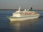MS Albatros auslaufend Bremerhaven August 2018