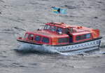  Raue See in Oban , Tenderboot von  MS ALBATROS , IMO-Nr. 7304314, am 11.09.2012 vor der schottischen Hafenstadt Oban.