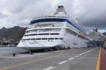 SANTA CRUZ DE TENERIFE (Provinz Santa Cruz de Tenerife), 29.03.2016, Kreuzfahrtschiff AIDAcara im Hafen -- Baujahr: 1996 / Flagge: Italien / IMO/MMSI: 9112789/247117300